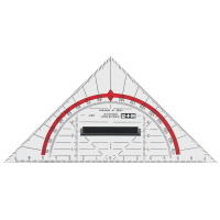 Akrilni geometrijski trikotnik, 16 cm, z držalom