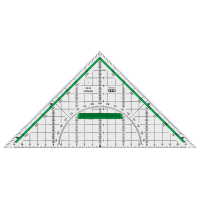 Akrilni geometrijski trikotnik, 22 cm, z držalom