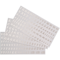 Color-Dekor 180°C, 10x20 cm, črke, številke