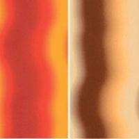 Color-Dekor 180°C, 10x20cm, oranžen/rjav preliv, 2 foliji