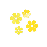 Cvetovi iz papirja, Ø25 / 35 mm, rumeni, 20 kosov