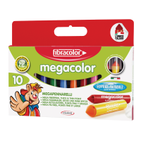 Debeli flomastri megacolor Fibracolor, komplet 10
