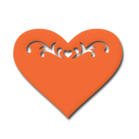 Dvojna štanca, ca. 35 - 45 mm, tattoo srce