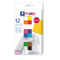 FIMO soft, osnovne barve, 12 polovičnih blokov