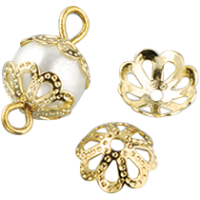 Kapica za perle, Ø8 mm, zlata, 30 kosov