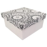 Kartonska šatulja - pobarvanka, kvadratna, 10 x 10 x 5 cm