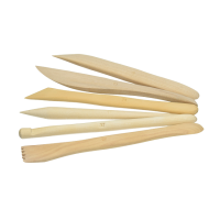 Komplet lesenih modelirk, 15 cm, 6 delni