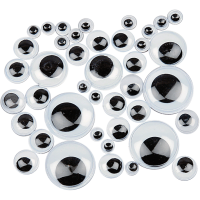 Komplet samolepilnih gibljivih očes, Ø4 - 20 mm, 1100 kosov