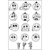 Komplet štampiljk, 74 x 105 mm, smeški 1, 15 delni