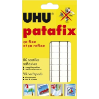 Lepilne blazinice UHU Tac Patafix, bele, 80 kosov