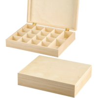 Lesena škatla za shranjevanje, 25 x 20 x 5.5 cm