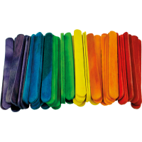 Lesene palčke za sladoled, ca. 114 x 10 x 2 mm, 50 kosov, barvne