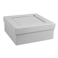 Mozaik šatulja, kvadratna, bela, 15 x 15 x 6 cm