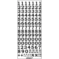 Nalepke, črne, 10 x 23 cm, številke