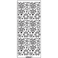 Nalepke, zlate, 10 x 23 cm, zvezdice 1