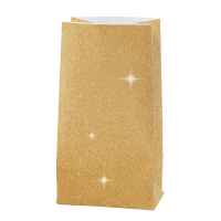 Papirnata vrečka, 170 g, 6 x 9 x 17 cm, glitter zlata