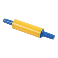 Plastični valjar, približno 21 cm, rumen - moder