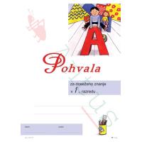 Pohvala za doseženo znanje v 1. razredu