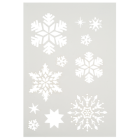 Šablona, A4, snežinke, 11 motivov