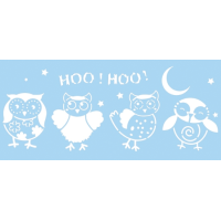 Šablona Marabu, 15 x 33 cm, zabavne sove