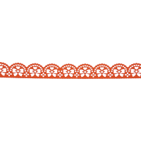 Samolepilna bordura, čipka, 18 mm x 100 cm, oranžna