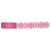 Samolepilna bordura iz papirja, čipka, 12 - 17 mm x 200 cm, antično rožnata