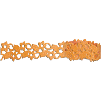 Samolepilna bordura iz papirja, čipka, 12 - 17 mm x 200 cm, oranžna