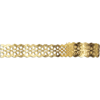 Samolepilna bordura iz papirja, čipka, 12 - 17 mm x 200 cm, zlata