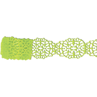 Samolepilna bordura iz papirja, čipka, 20 - 25 mm x 200 cm, zelena