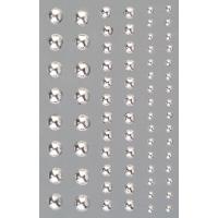 Samolepilne polovične perlice, 3 / 5 / 7 mm, srebrne, 72 kosov