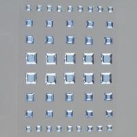 Samolepilni kvadratki, 4 / 5 / 6 / 8 mm, modri, 48 kosov