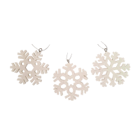 Snežinka, 40 mm, bela