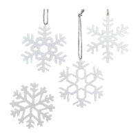 Snežinka, 75 mm, bela