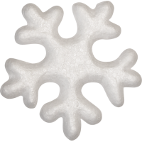 Snežinka iz stiropora, 55 mm, 1 kos