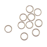 Spojni obroček, Ø4,8 mm, srebrn, 10 kosov