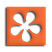 Štanca, ca. 25 mm, retro rožica