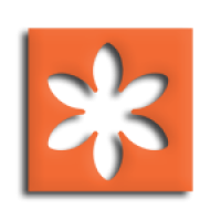 Štanca, ca. 38 mm, retro rožica