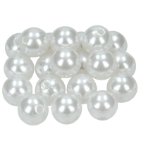 Voščene perle, Ø12 mm, biserno bele, 20 kosov