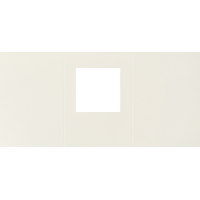 Voščilnica, kvadratni izrez, bela, trodelna, 165 x 340 mm