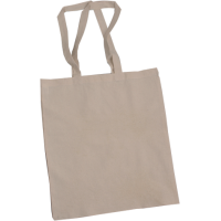 Vrečka iz bombaža, 38 x 42 cm, 150 g, naravna, dolg roč