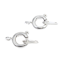 Zaponka Ø7 mm + spojna ploščica, platinaste barve, 5 kosov