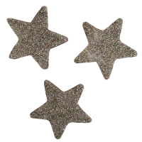 Zvezdica iz filca, 4 cm, kovinsko srebrna