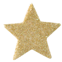 Zvezdica iz filca, 5,5 cm, kovinsko zlata