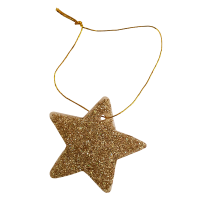 Zvezdica iz filca, 8 cm, kovinsko zlata