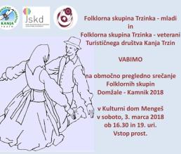 Območno pregledno srečanje Folklornih skupin Domžale-Kamnik 2018