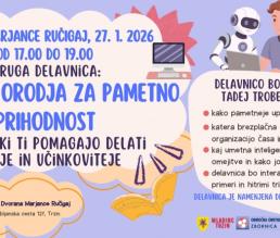 Druga delavnica: DIGITALNA ORODJA ZA PAMETNO PRIHODNOST