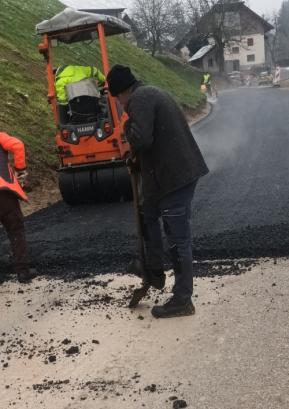 Obnova lokalne ceste Sovodenj–Stara Oselica–Ermanovec FOTO: STANKO BAJT