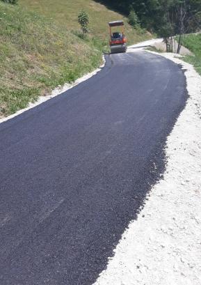 Obnovljena cesta Grapa–Podčrtar–Stata FOTO: ARHIV KS SOVODENJ