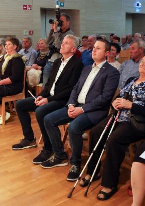 Društvo podeželskih žena Blegoš je v maju na prireditvi v Sokolskem domu v Gorenji vasi zaznamovalo petdesetletnico delovanja. FOTO: TINA DOKL