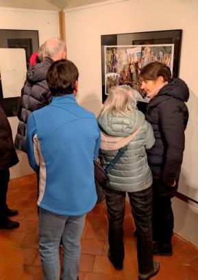 Razstavo o znameniti freski Iveta Šubica Poljanska vstaja si je mogoče ogledati do 12. januarja. FOTO: JURE FERLAN